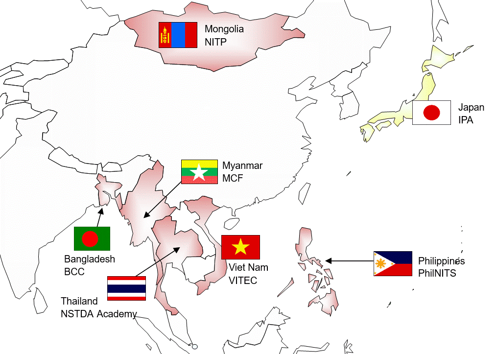 ITPEC Member country map